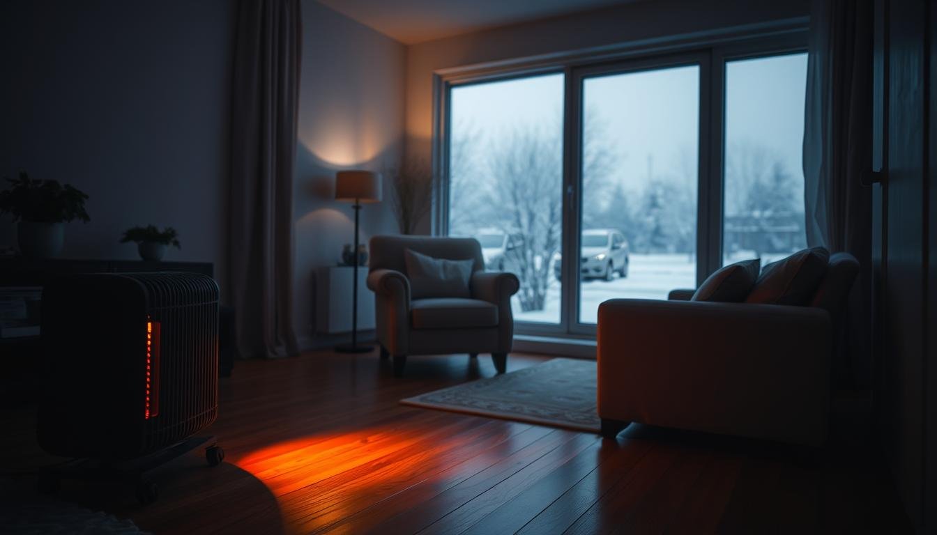chauffage d'appoint allumé toute la nuit