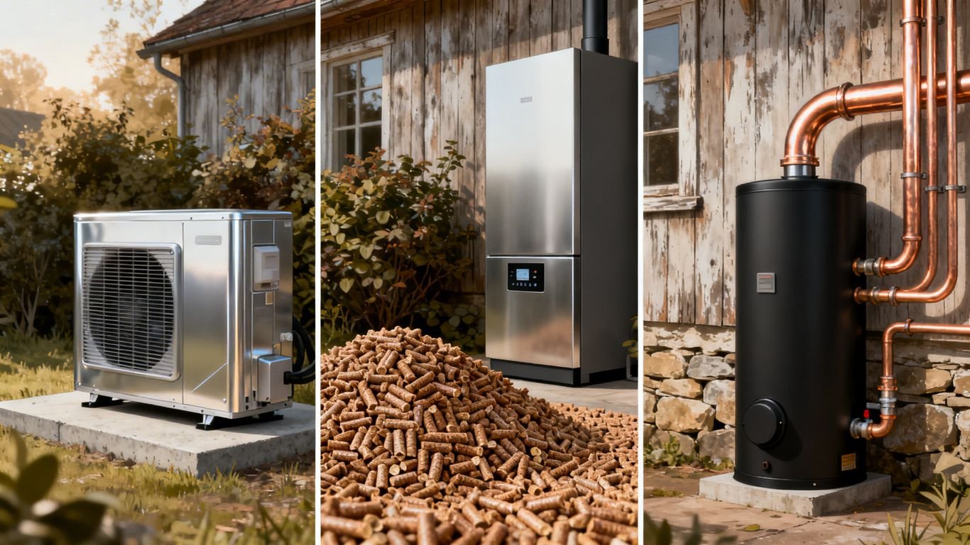 Chauffage pour maison ancienne : PAC, granulés, gaz