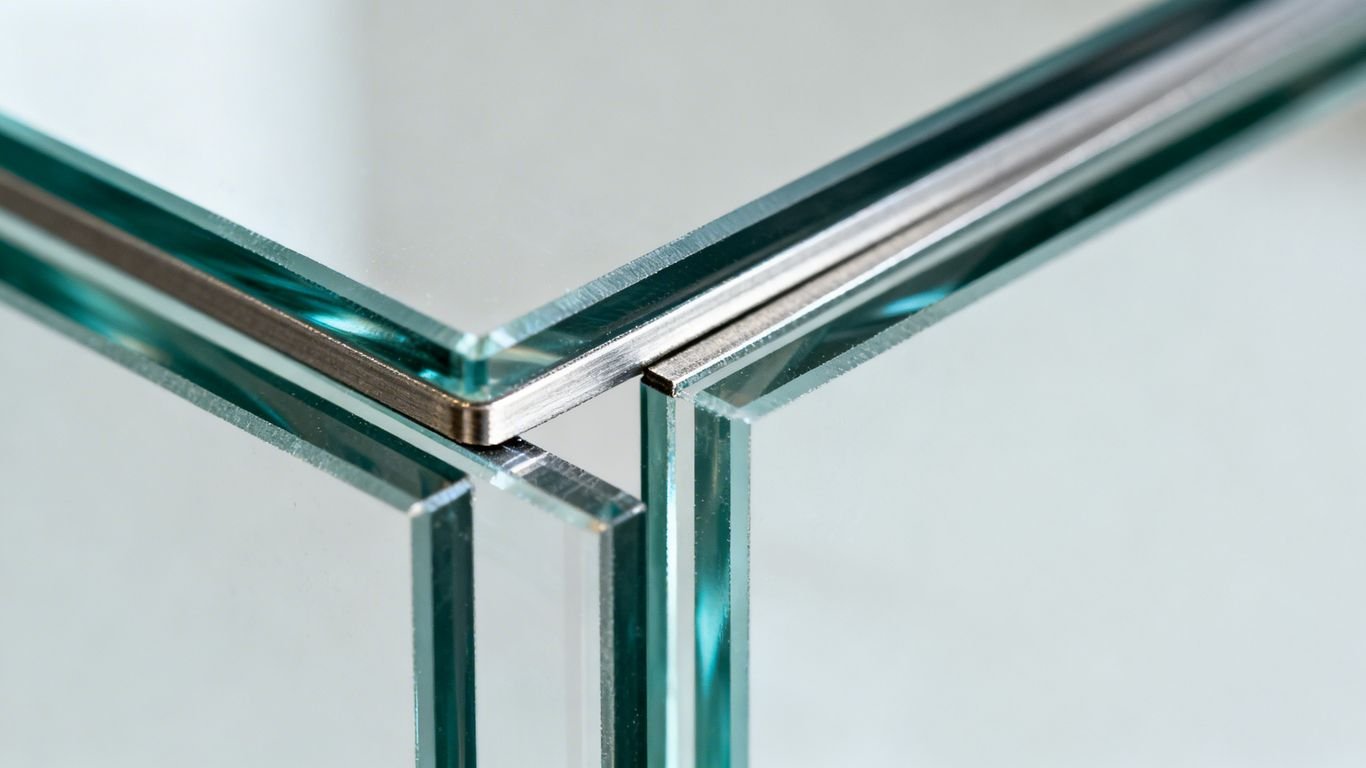 Fenêtre double vitrage avec espaceur entre les verres.