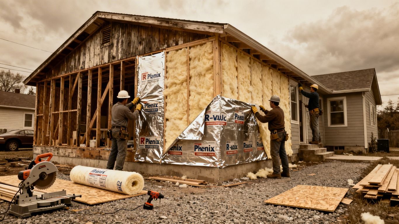 Maison Phénix des années 1980, isolation et chauffage.