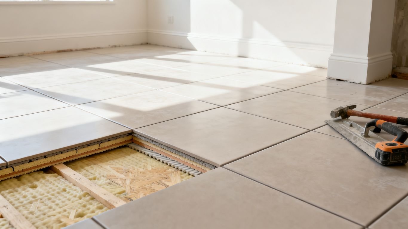isolant sous carrelage : types, épaisseurs et pose